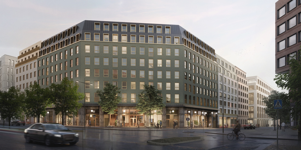 Vy från norr vid Nordenflychtsvägen - Lindhagensgatan.
